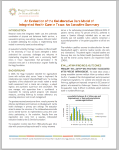 Evaluation of Collaborative Care Model
