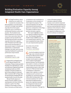 Building Evaluation Capacity Among Integrated Health Care Organizations 